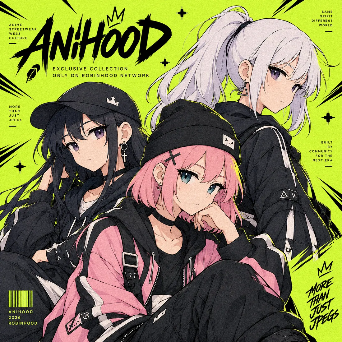 ANIHOOD collection cover — three girls from the collection